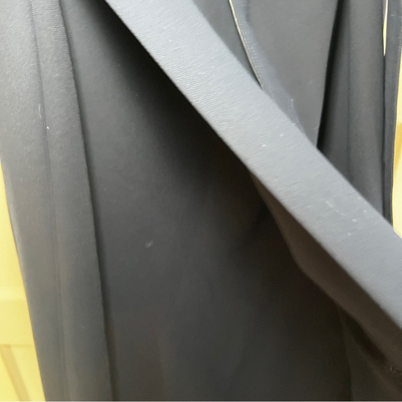 Vince Blue Belted Wrap Skirt with Leather Trim Sz 12 - Picture 11 of 14